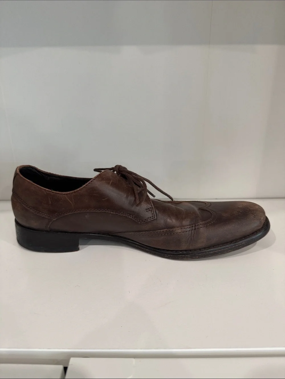 John Varvatos - Classic Brown Leather Men's Dress Shoes